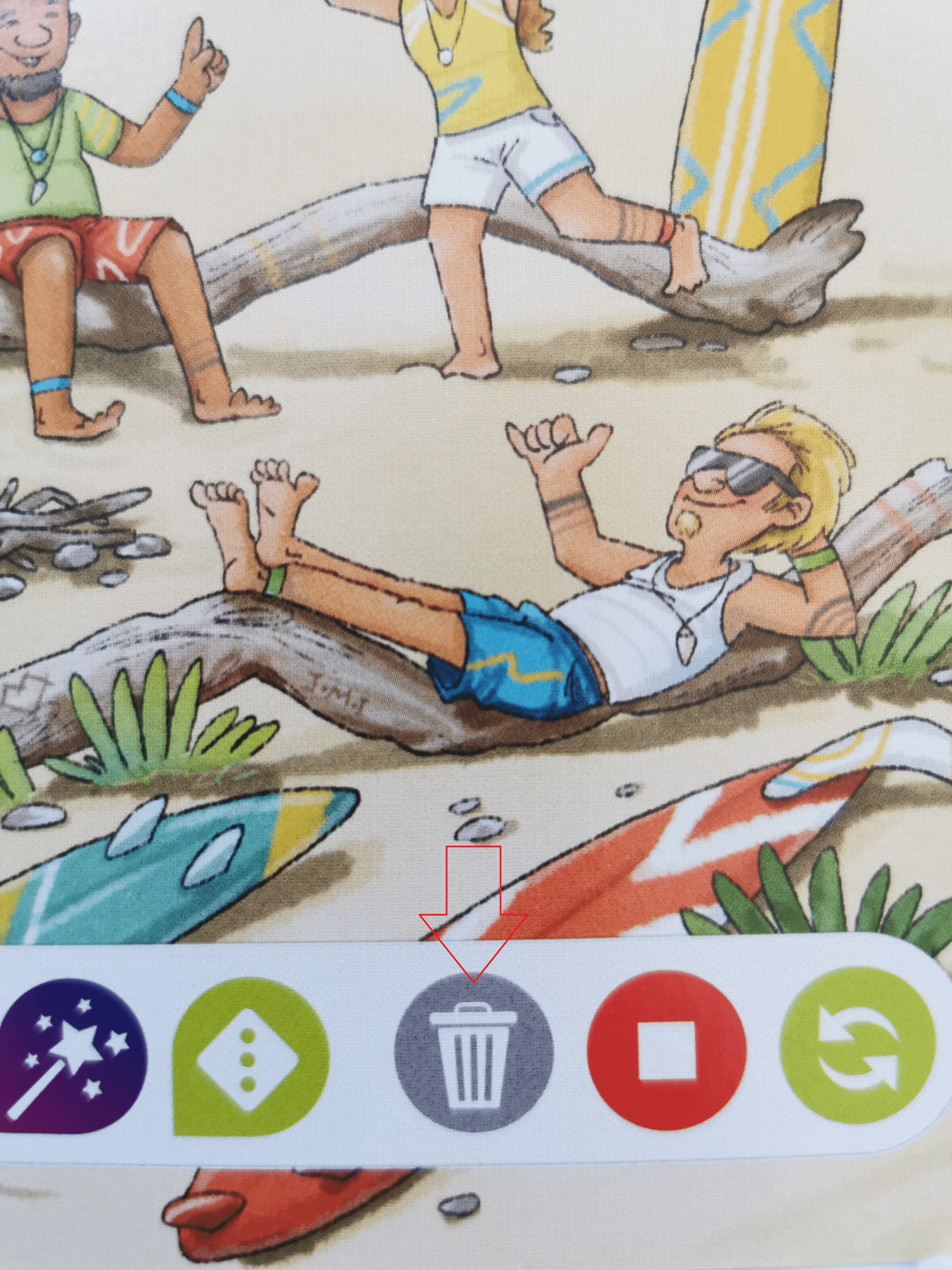 Bild der Steuerungsleiste von tiptoi Create Produkten.