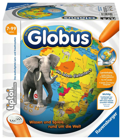 Produktbild des tiptoi Artikels Der interaktive Globus mit der Artikelnummer 00787