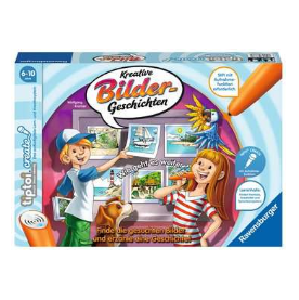 Produktbild des tiptoi CREATE Spiels Kreative Bildergeschichten. Artikelnummer 00001. Bitte hier klicken für den Audiodatei-Download.