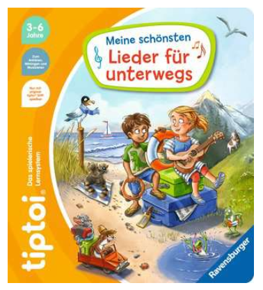 Produktbild des tiptoi Buches Meine schönsten Lieder für unterwegs mit der Artikelnummer 49258. Bitte hier klicken für den Audiodatei-Download.