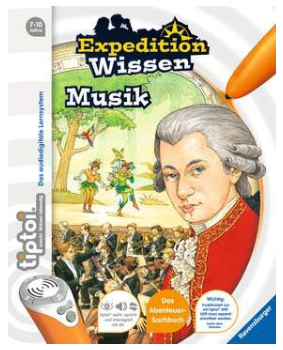 Produktbild des tiptoi Buches Musik mit der Artikelnummer 55398. Bitte hier klicken für den Audiodatei-Download.