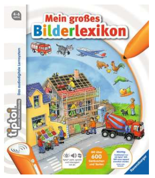 Produktbild des tiptoi Buches Mein großes Bilderlexikon mit der Artikelnummer 43352. Bitte hier klicken für den Audiodatei-Download.