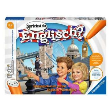 Produktbild des tiptoi Spiels: Sprichst du Englisch? Artikelnummer 00786. Bitte hier klicken für den Audiodatei-Download.