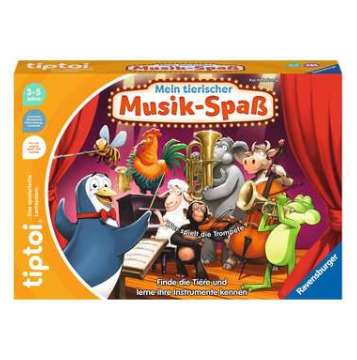 Produktbild des tiptoi Spiels Mein tierischer Musik-Spaß. Artikelnummer 00169. Bitte hier klicken für den Audiodatei-Download.
