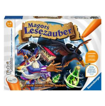 Produktbild des tiptoi Spiels Magors Lesezauber. Artikelnummer 00511. Bitte hier klicken für den Audiodatei-Download.