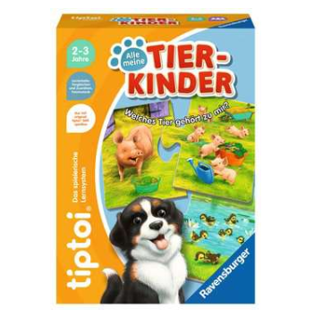 Produktbild des tiptoi Spiels Alle meine Tierkinder. Artikelnummer 00108. Bitte hier klicken für den Audiodatei-Download.