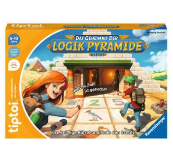 Produktbild des tiptoi Spiels Das Geheimnis der Logik-Pyramide. Artikelnummer 00120. Bitte hier klicken für den Audiodatei-Download.