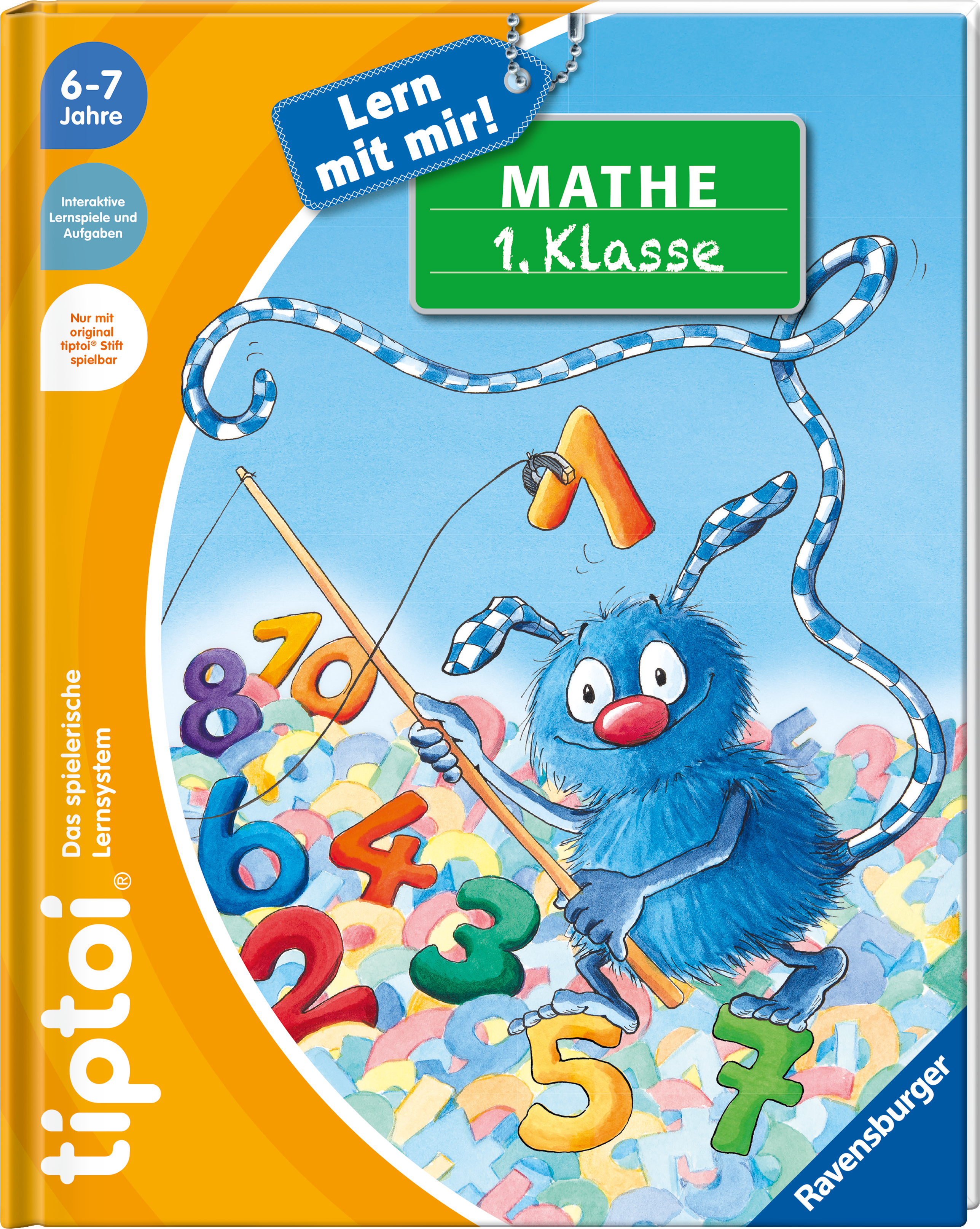 Produktbild des tiptoi Buches Lern mit mir! Mathe 1. Klasse mit der Artikelnummer 49284. Bitte hier klicken für den Audiodatei-Download.