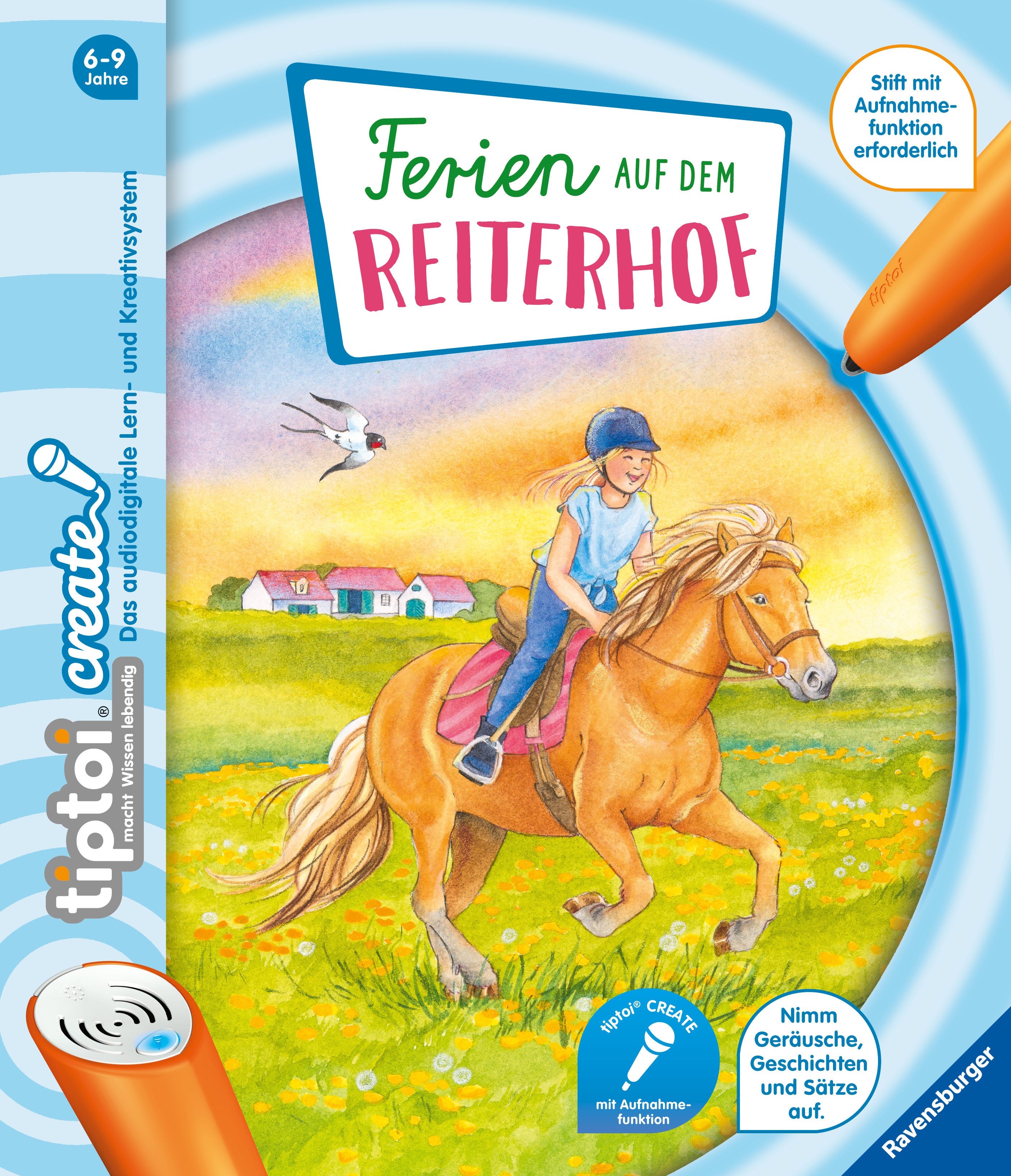 Produktbild des Buches tiptoi CREATE Ferien auf dem Reiterhof mit der Artikelnummer 65886. Bitte hier klicken für den Audiodatei-Download.