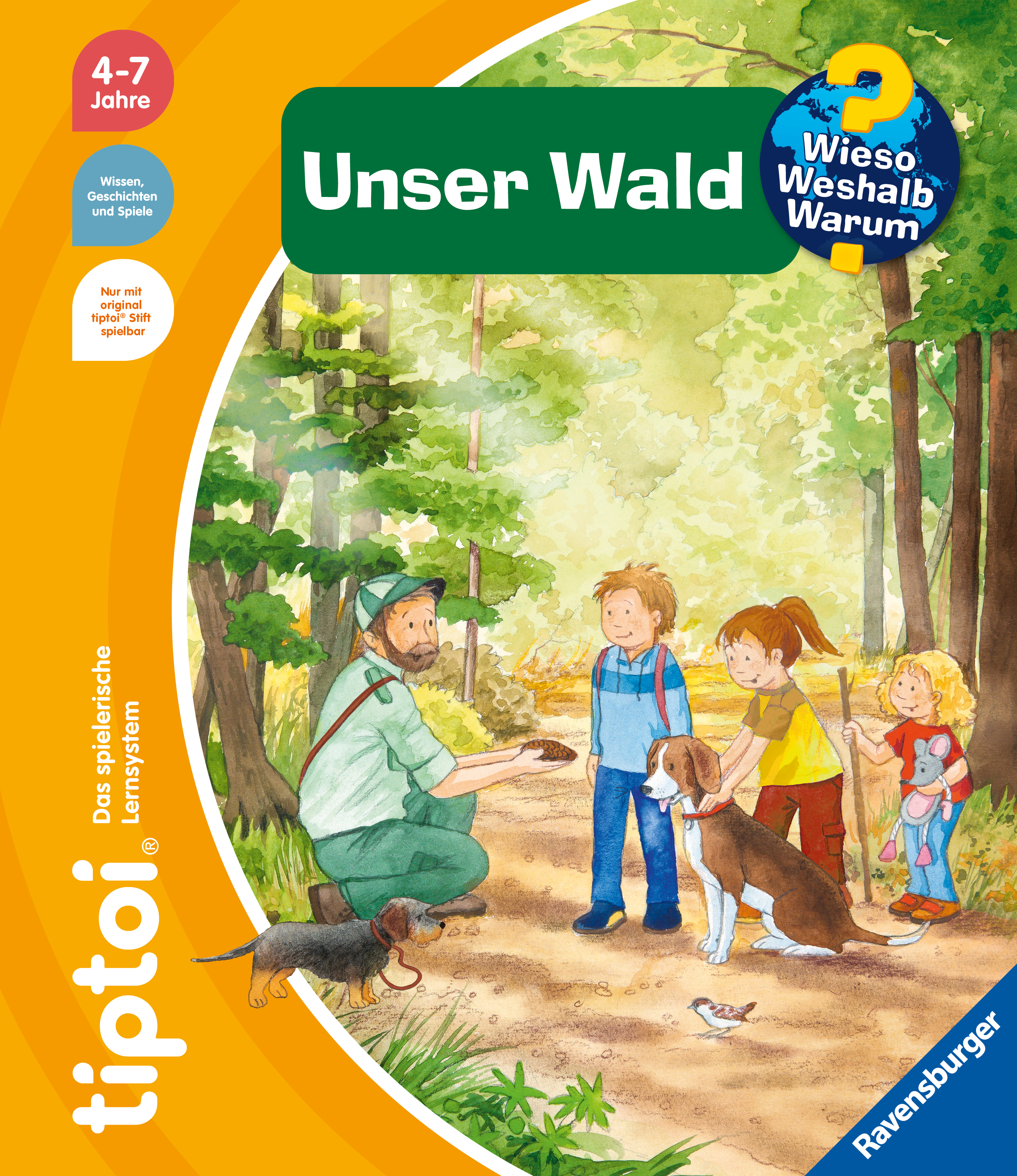 Produktbild des tiptoi Buches Wieso? Weshalb? Warum? Unser Wald. Artikelnummer 49272. . Bitte hier klicken für den Audiodatei-Download