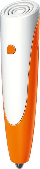Tiptoi Stift der vierten Generation mit orangener Hülle und orangenem Anschaltknopf