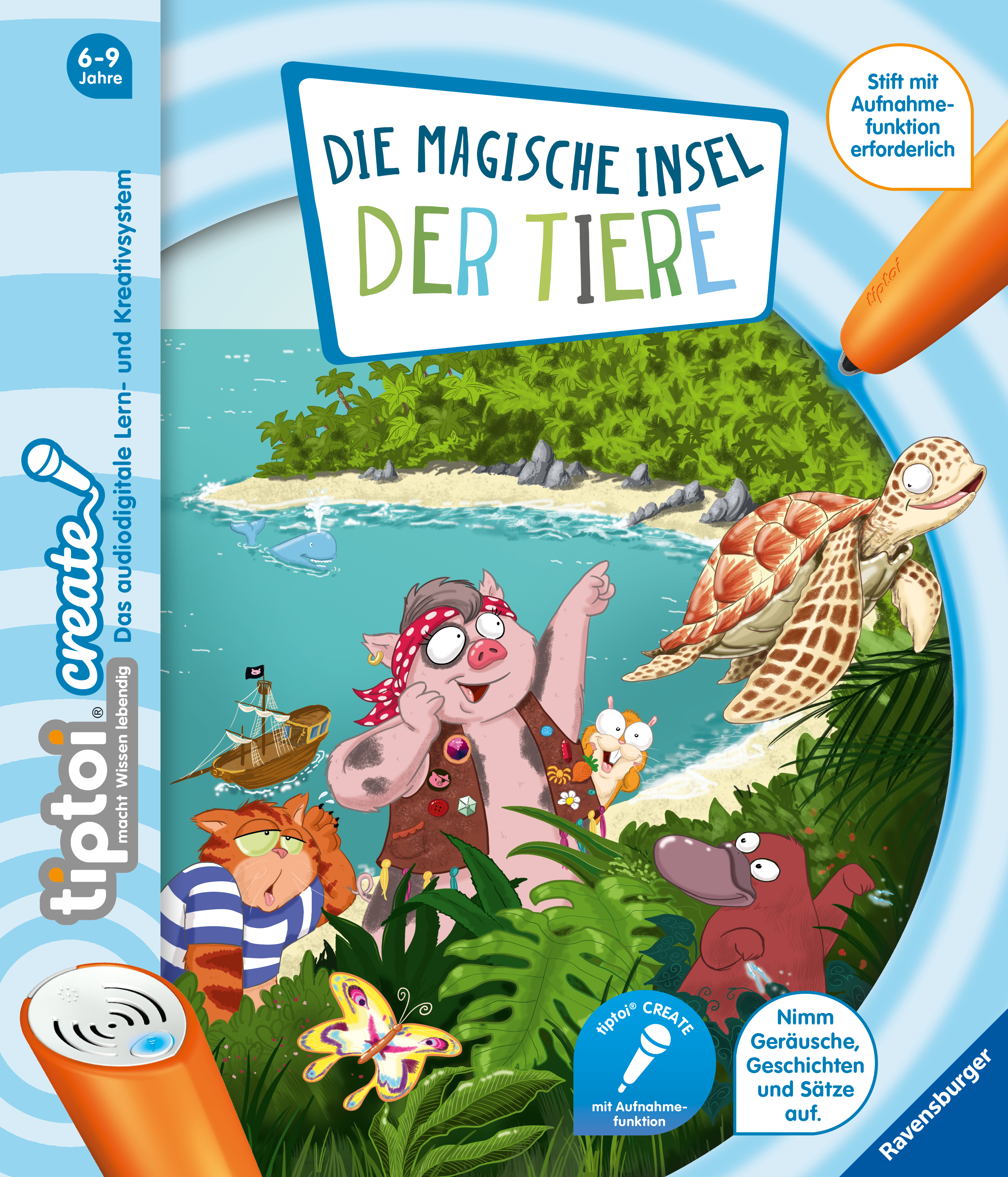 Produktbild des tiptoi Buches CREATE Die magische Insel der Tiere mit der Artikelnummer 55416. Bitte hier klicken für den Audiodatei-Download.