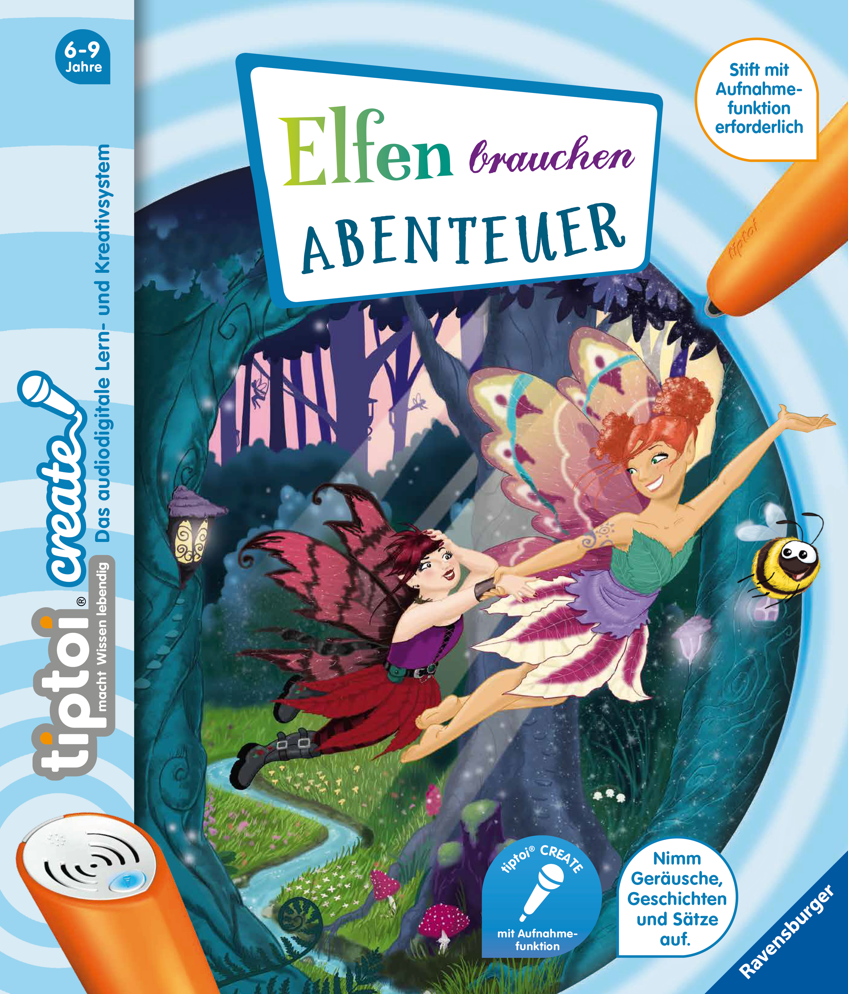 Produktbild des tiptoi Buches CREATE Elfen brauchen Abenteuer mit der Artikelnummer 55478. Bitte hier klicken für den Audiodatei-Download.