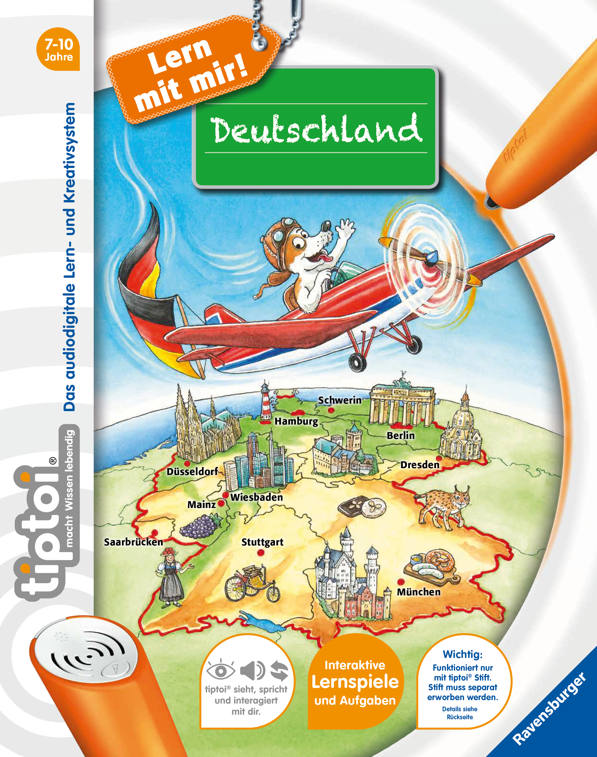 Produktbild des tiptoi Buches Deutschland mit der Artikelnummer 41812. Bitte hier klicken für den Audiodatei-Download.