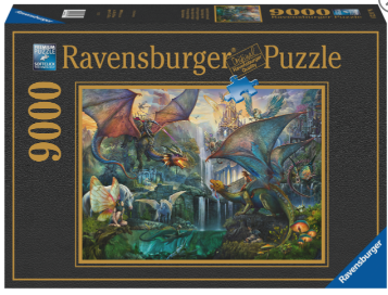 Produktbild des Puzzles - Zauberhafter Drachenwald. Artikelnummer 16721. 9000 Teile.