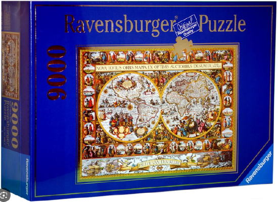 Produktbild des Puzzles - Historische Weltkarten. Artikelnummer 17802. 9000 Teile.