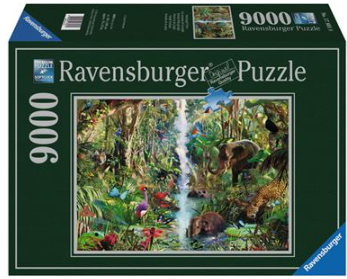 Produktbild des Puzzles - Dschungeltiere. Artikelnummer 17801. 9000 Teile.