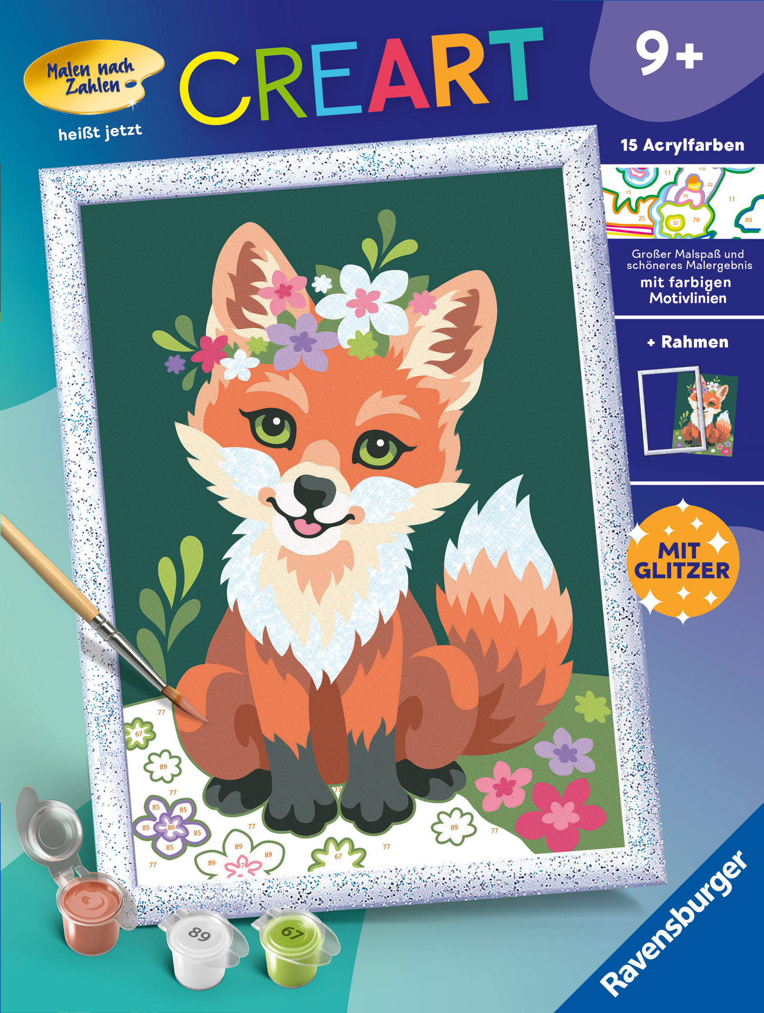 Produktbild eines CreArt Malen nach Zahlen Artikels mit Fuchs.