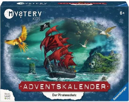 Produktbild des Mystery kids Adventskalenders - Der Piratenschatz, 2024. Artikelnummer 20186.