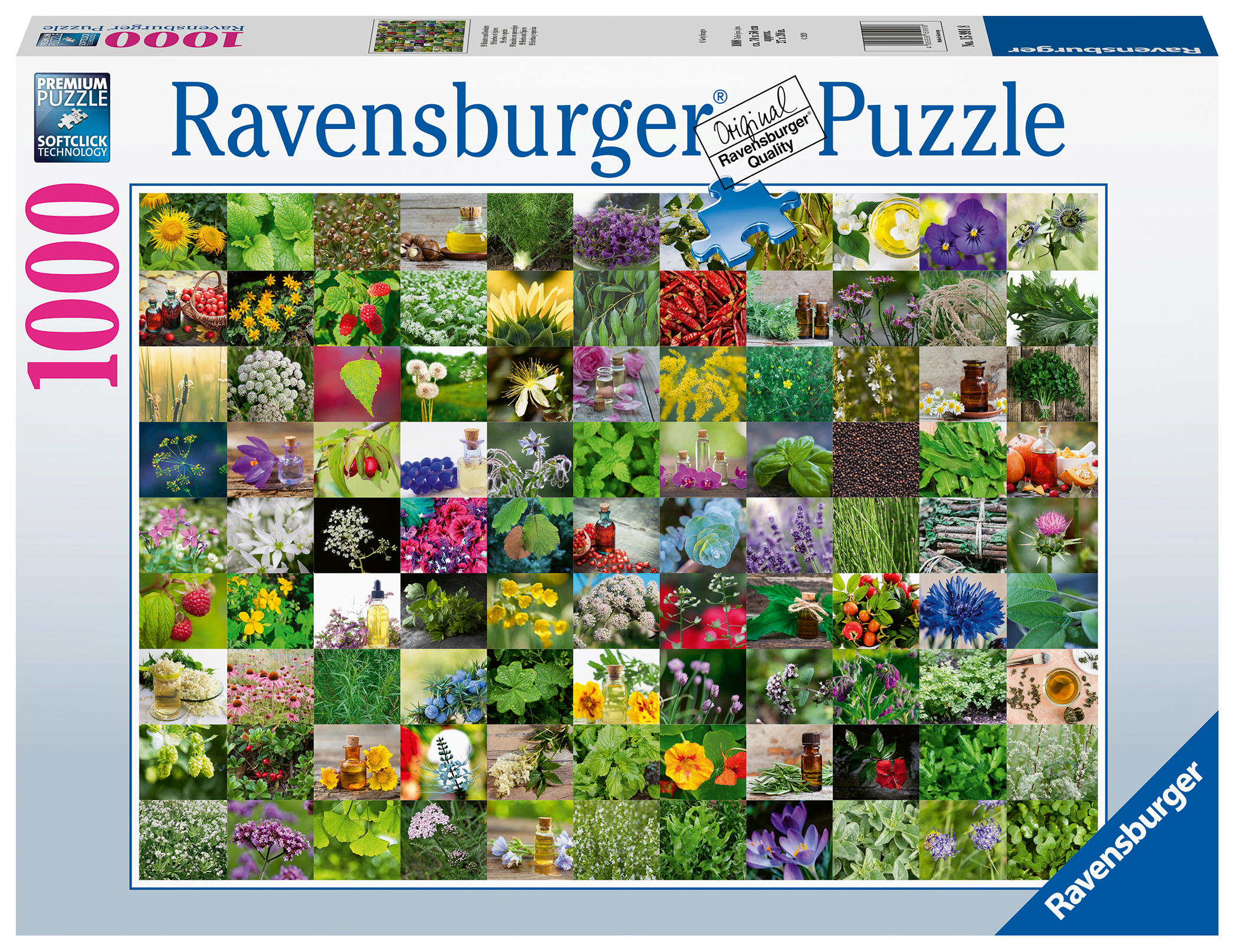 Bild des Puzzles 99 Kräuter / Gewürze / Essenzen. Artiklenummer 15991.