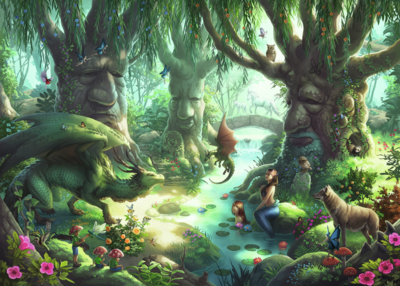 Produktbild des Exit Puzzles Kids: Der magische Wald. Artikelnummer 12955.