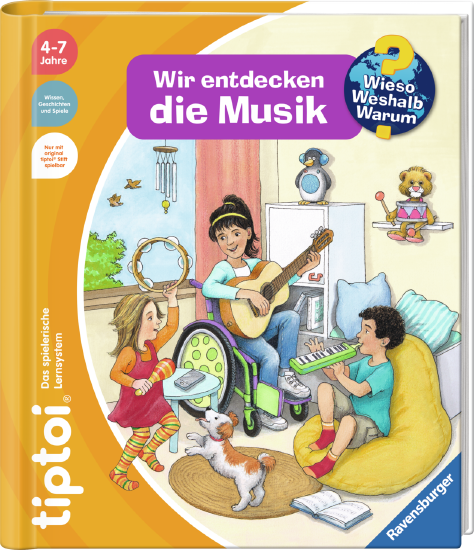 Produktbild des tiptoi® Buches Wieso? Weshalb? Warum? Wir entdecken die Musik. Artikelnummer 49280. Bitte hier klicken für den Audiodatei-Download