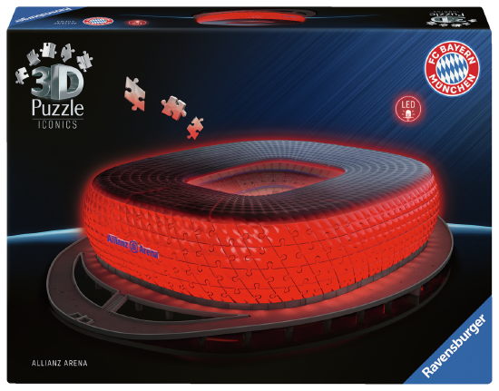 Produktbild des 3 D Puzzles: Iconic Allianz Arena. Artikelnummer 12008033.