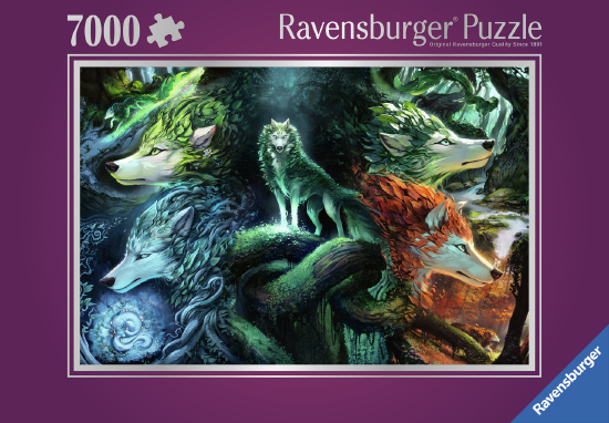 Bild des Gro&szlig;formatpuzzles: Das Fl&uuml;stern des Waldes. Artikelnummer 12001423. 7000 Teile.