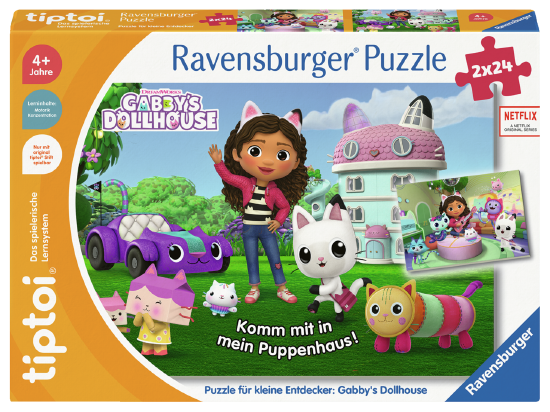 Produktbild des tiptoi Puzzles f&uuml;r kleine Entdecker Gabby&rsquo;s Dollhouse. Artikelnummer 00236.