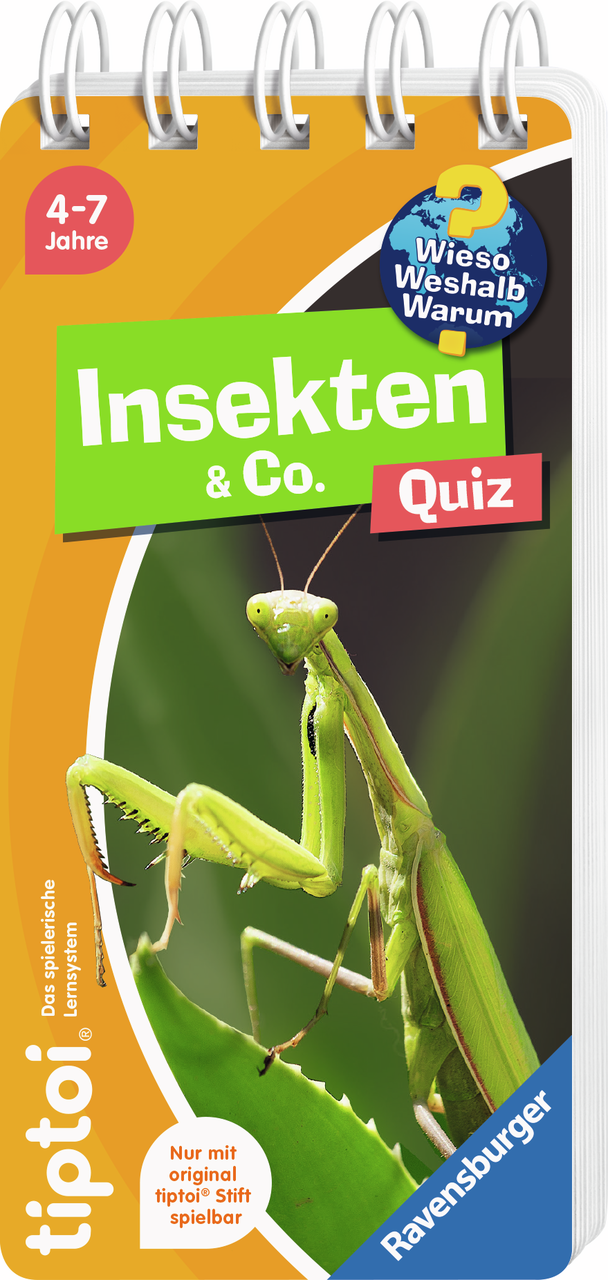 Produkbild vom tiptoi Wieso? Weshalb? Warum? Quiz - Insekten und Co. Artikelnummer 49312.