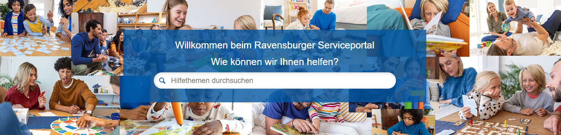 Ansicht unserer Suchfunktion auf unserer Serviceseite.