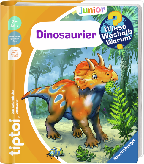 Produktbild des tiptoi&reg; Buches: Wieso? Weshalb? Warum? junior Dinosaurier. Artikelnummer 49294.