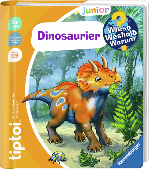 Produktbild des tiptoi® Buches: Wieso? Weshalb? Warum? junior Dinosaurier. Artikelnummer 49294.