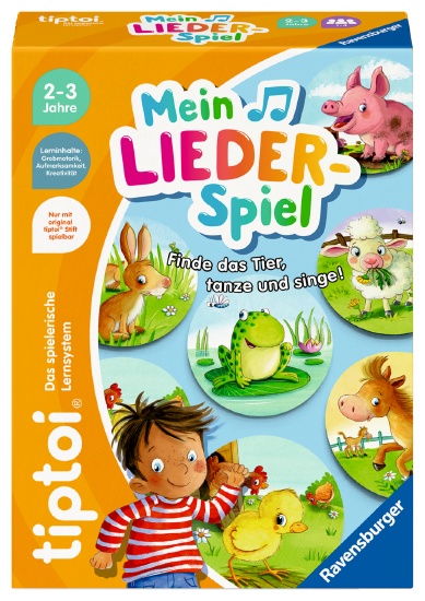 Produktbild des tiptoi Spiels: Mein Lieder-Spiel. Artikelnummer 00237.