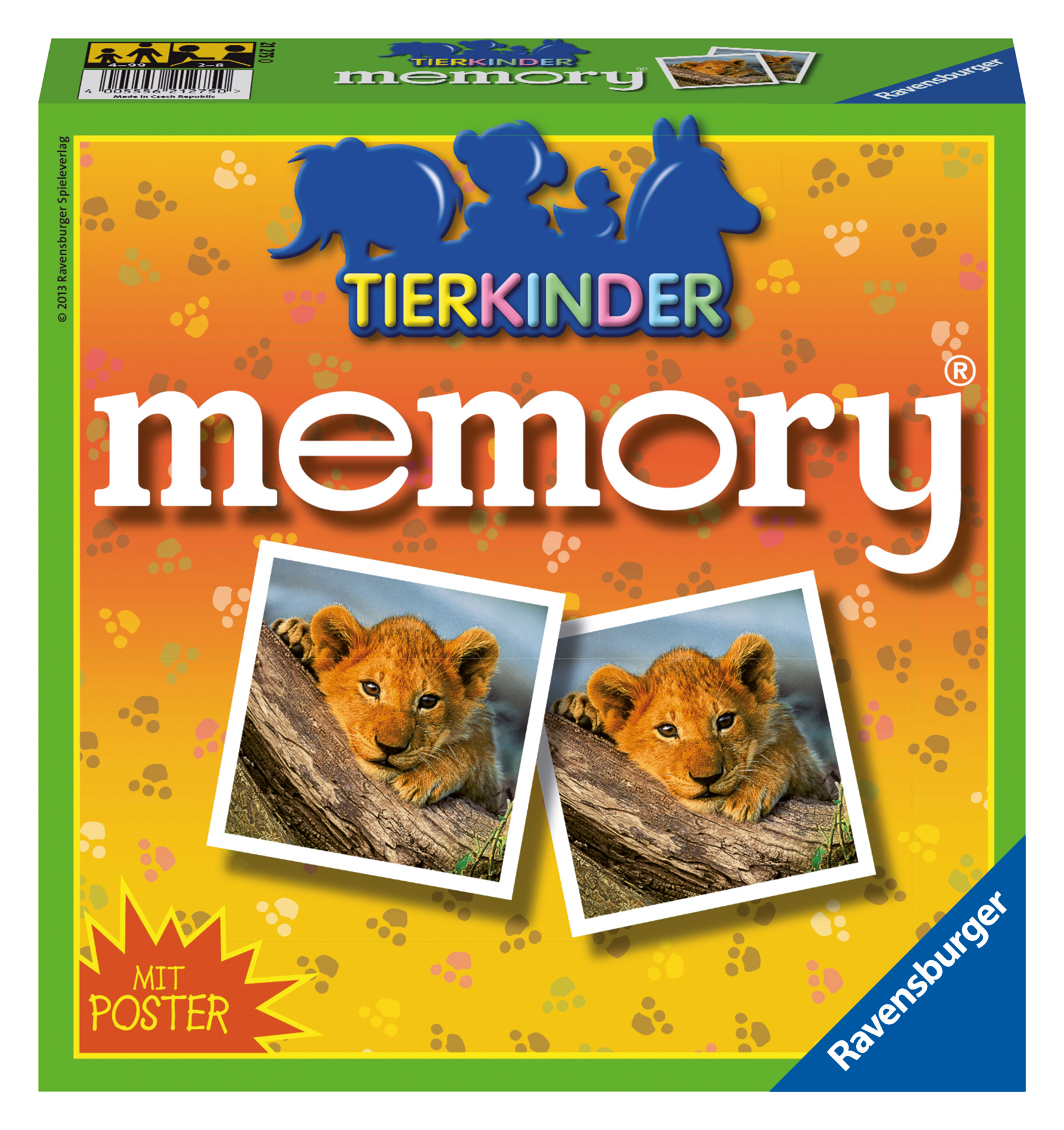Produktbild des memory: Tierkinder. Artikelnummer 21275.
