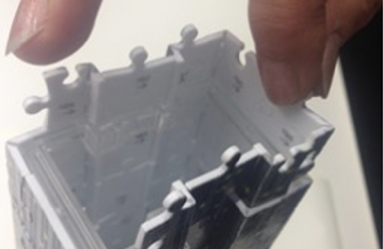 Bildliche Anleitung der Puzzleteile 197 und 198 bei dem 3D Puzzle: Empire State Building.