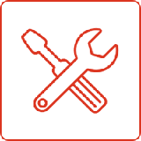 Werkzeugsymbol für den Ersatzteileservice von Ravensburger.